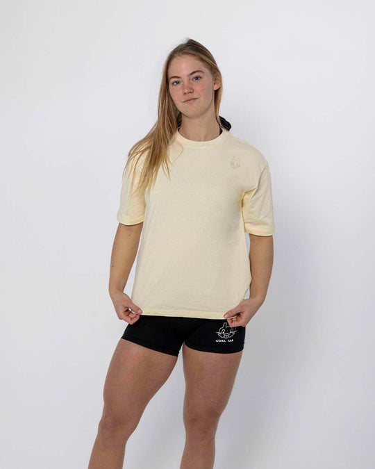 Athletic Oversized T-Shirt Beige