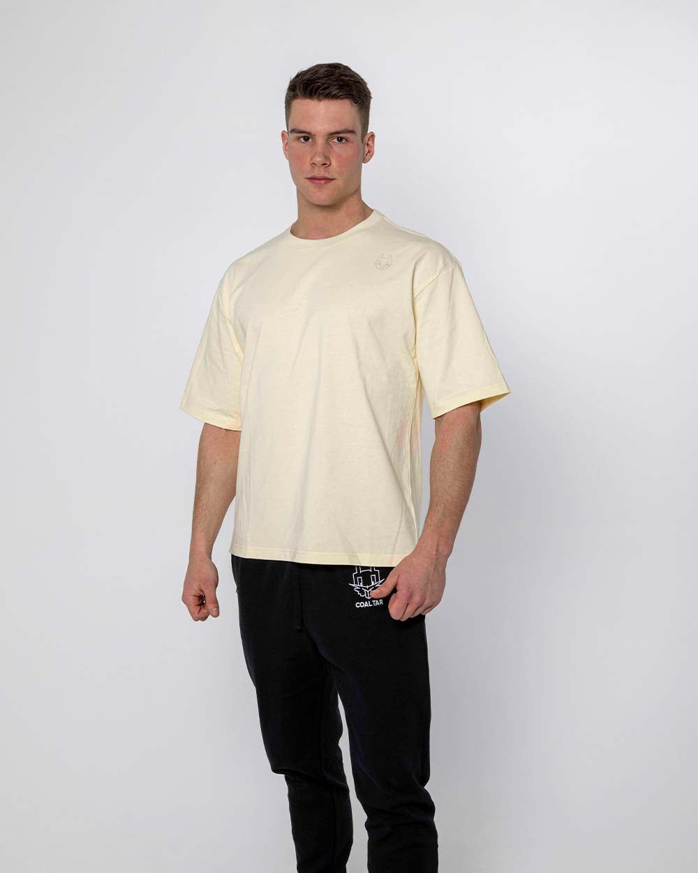 Athletic Oversized T-Shirt Beige