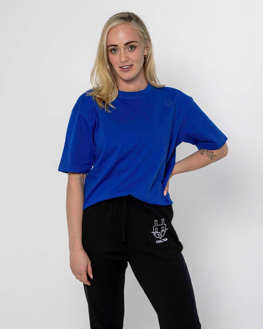 Athletic Oversized T-Shirt Blauw