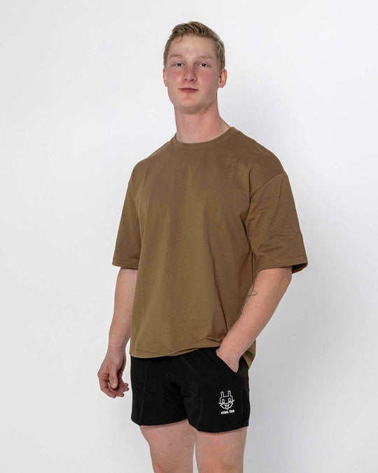 Athletic Oversized T-Shirt Khaki