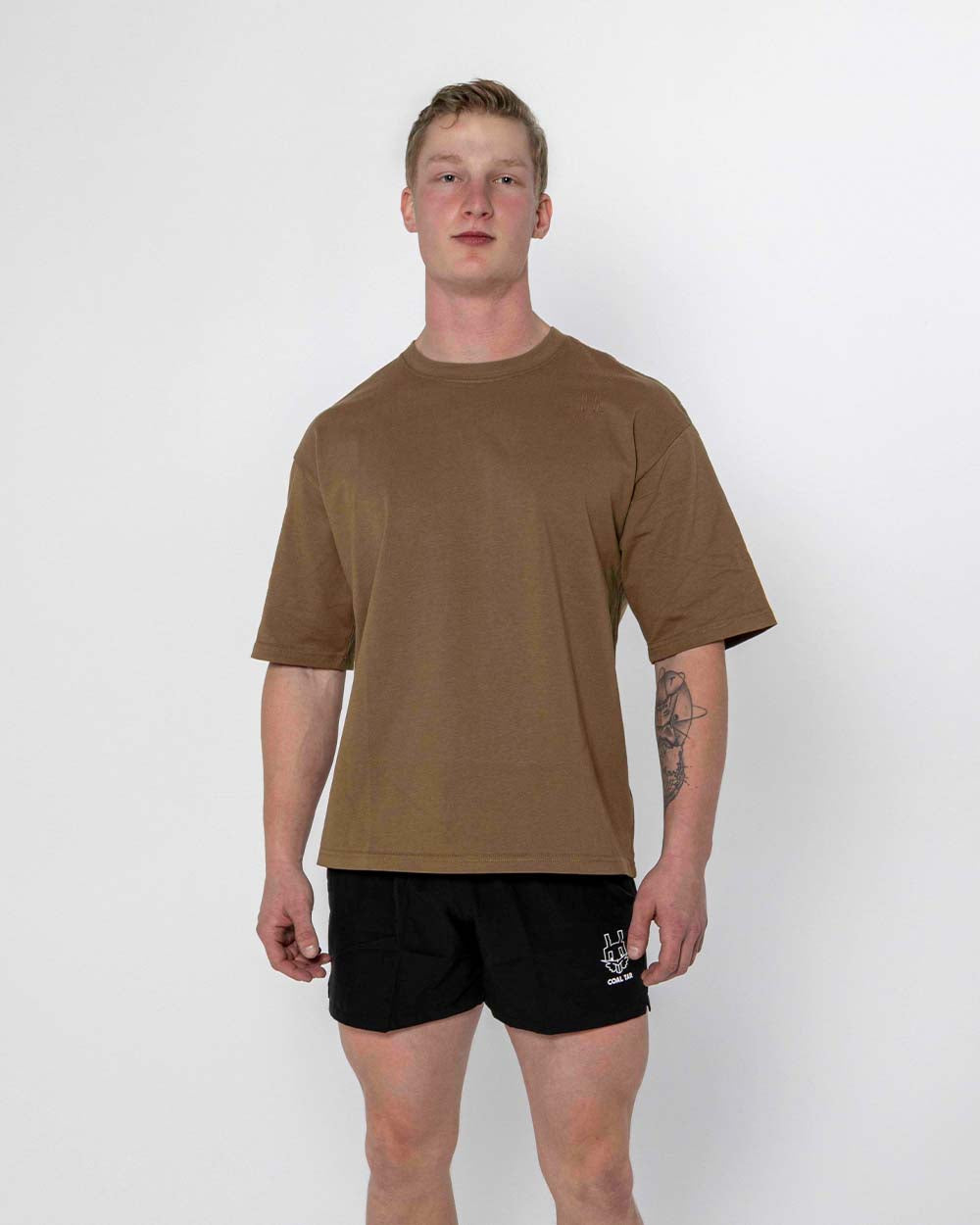 Athletic Oversized T-Shirt Khaki