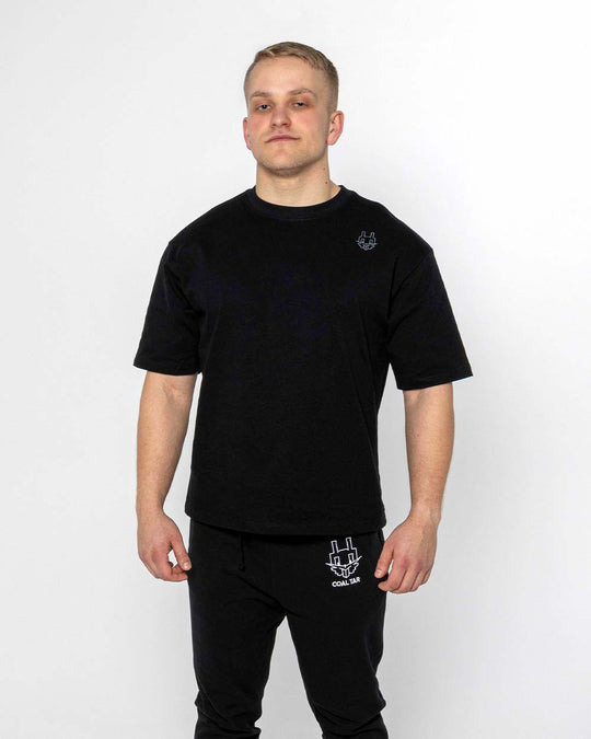 Athletic Oversized T-Shirt Zwart