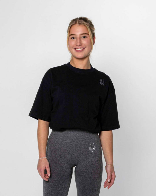 Athletic Oversized T-Shirt Zwart